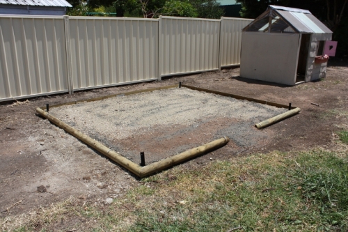 ... foundation. We watered in some cement on top to create a more solid